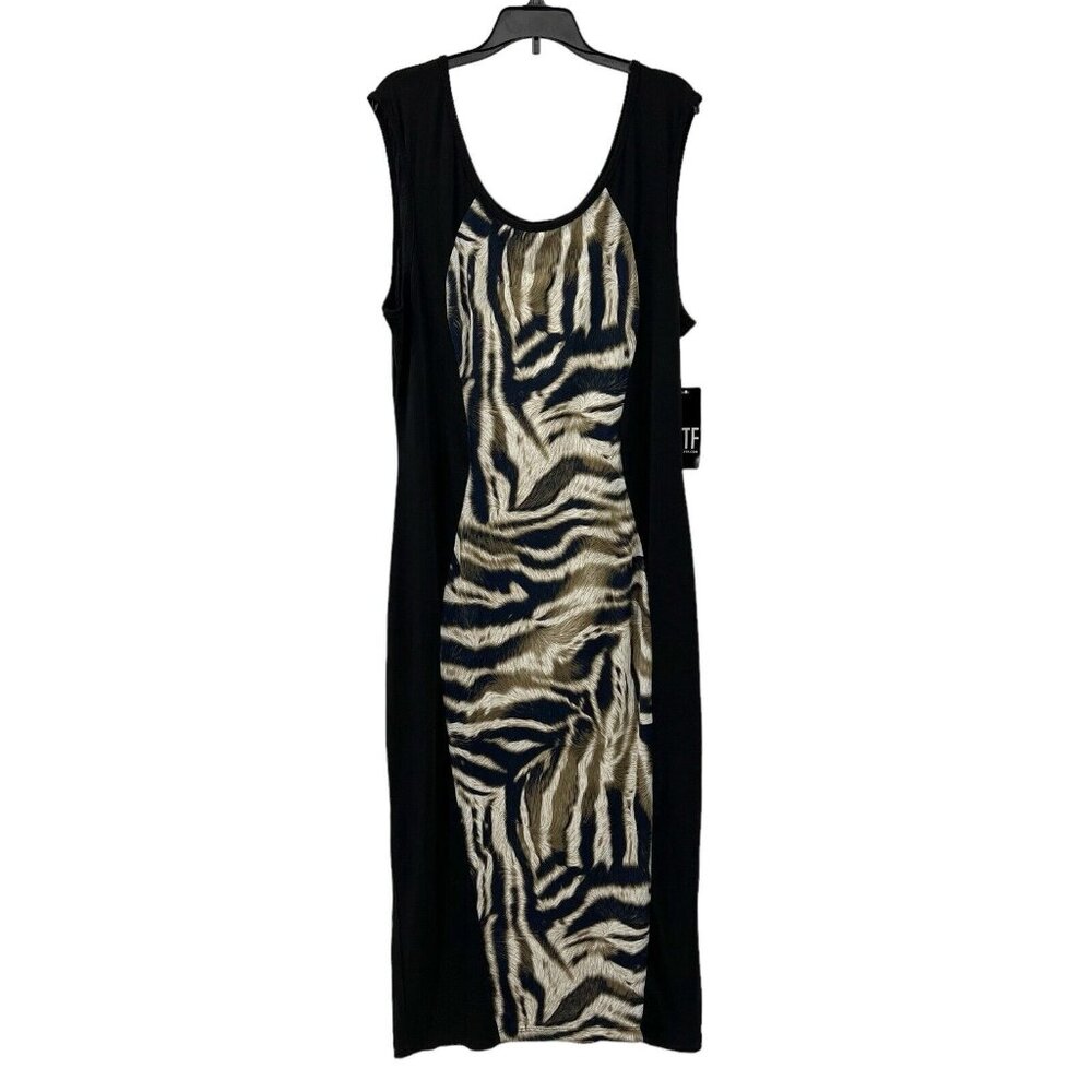 Fashion to Figure NWT Dress‎ 3X Animal Print Sleeveless Bodycon Pullover Size 3X